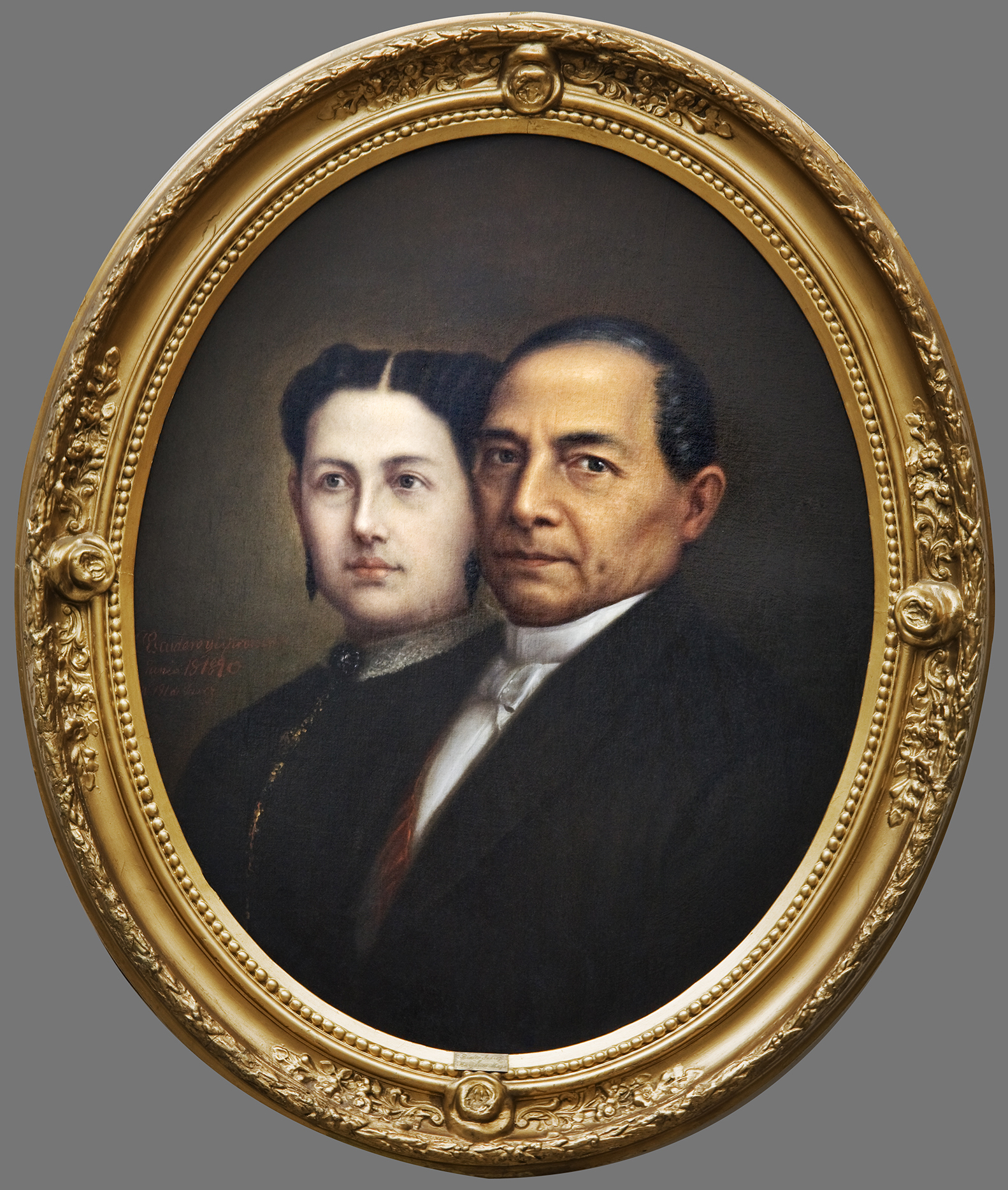 Retrato de Benito Juárez y su esposa Margarita Maza (Foto: INAH)