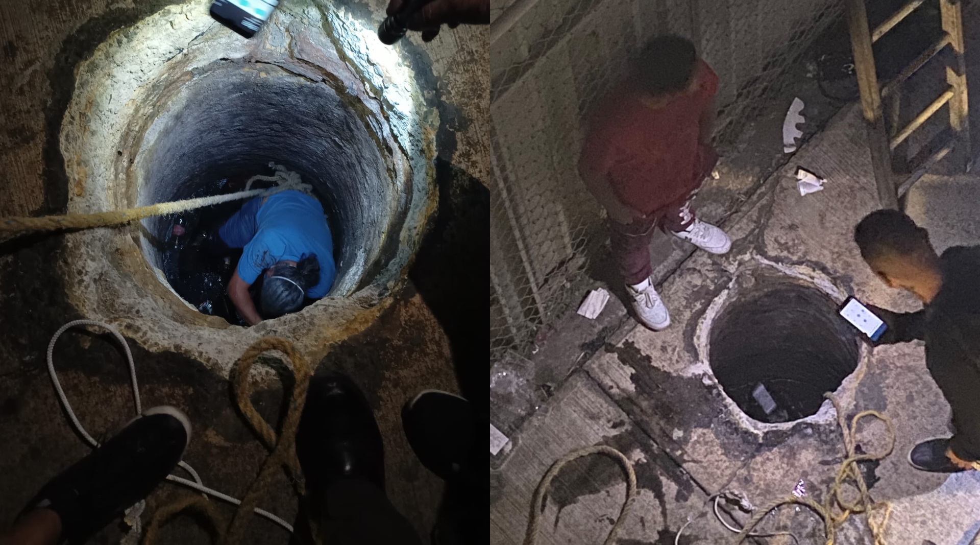 Two women lost their lives after falling into a drain that had no lid.  (Photos: Twitter/@tavojeda5)