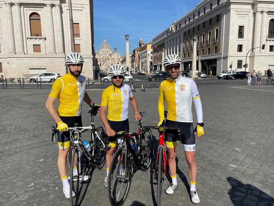 Cyclists representing The Vatican. Photo Credit: Athletica Vaticana