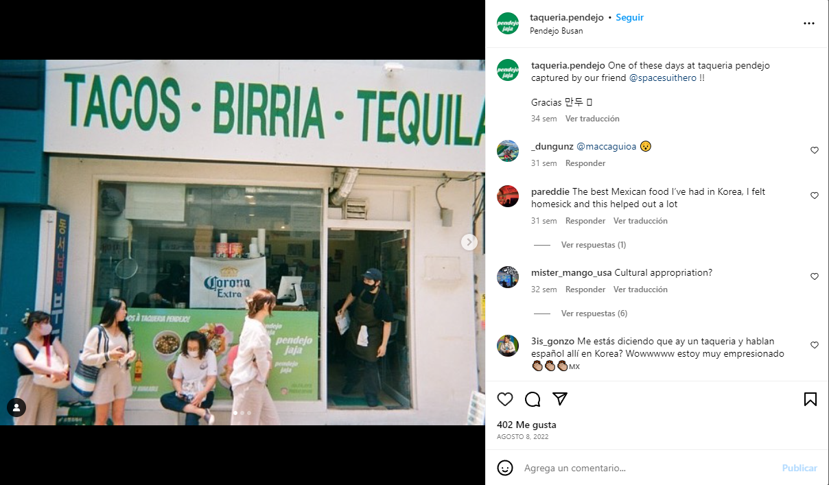 Taquería Mexicana En Corea Del Sur Se Hizo Viral Por Su Nombre Subido De Tono Infobae 