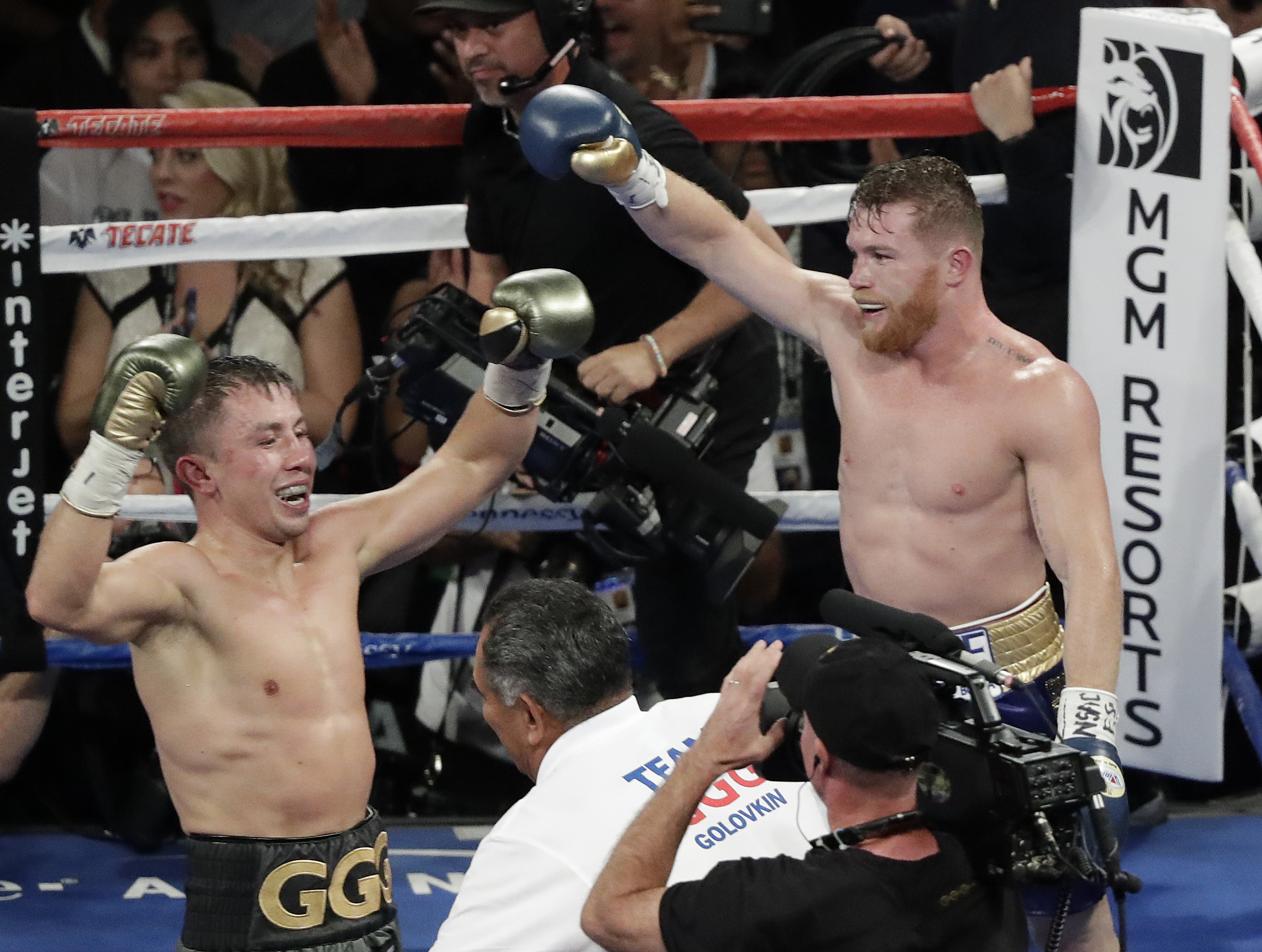 En 2018 se llevó a cabo el segundo combate entre Canelo Álvarez y Gennady Golovkin (Foto: AP Photo/Isaac Brekken)