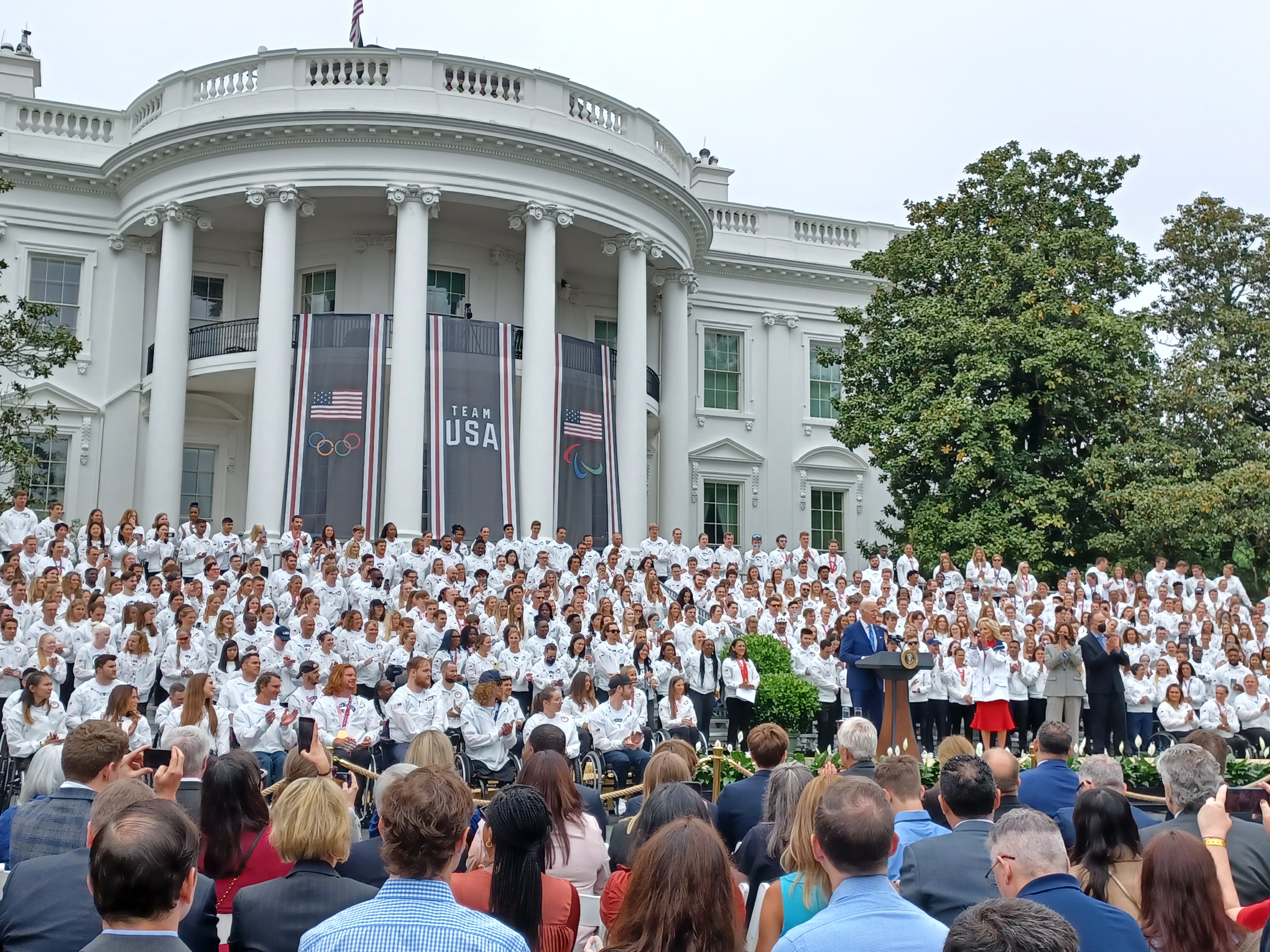 Over 600 Team USA Olympians and Paralympians welcomed at The White House