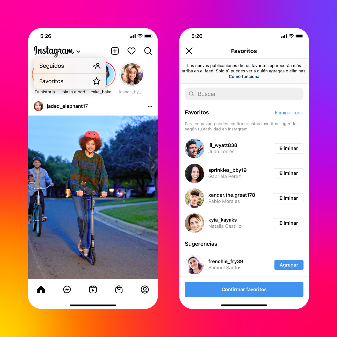 The user can choose between three ways to display the feed (Photo: Instagram)