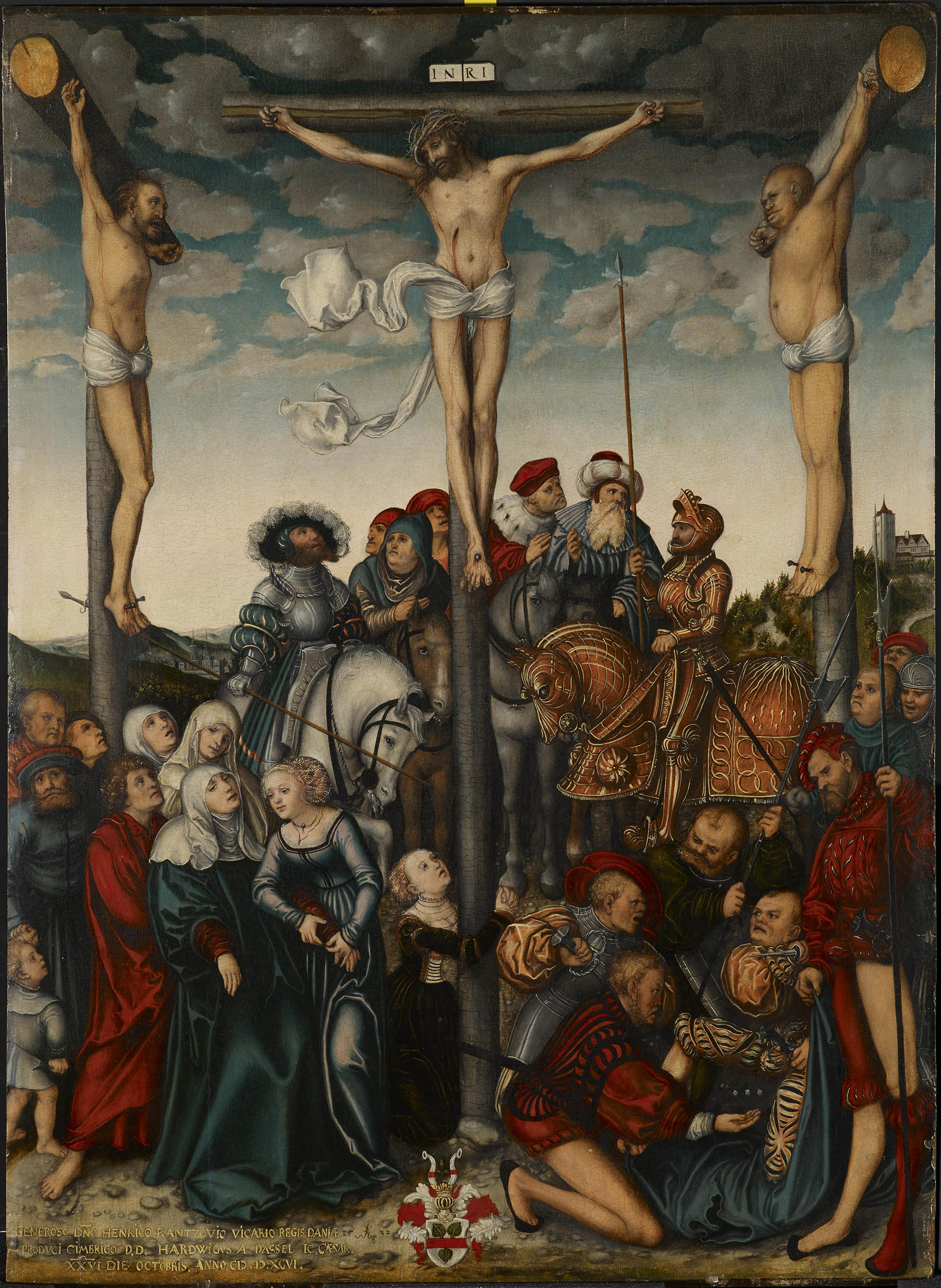 Jesús y los dos ladrones, en la versión de Tiziano