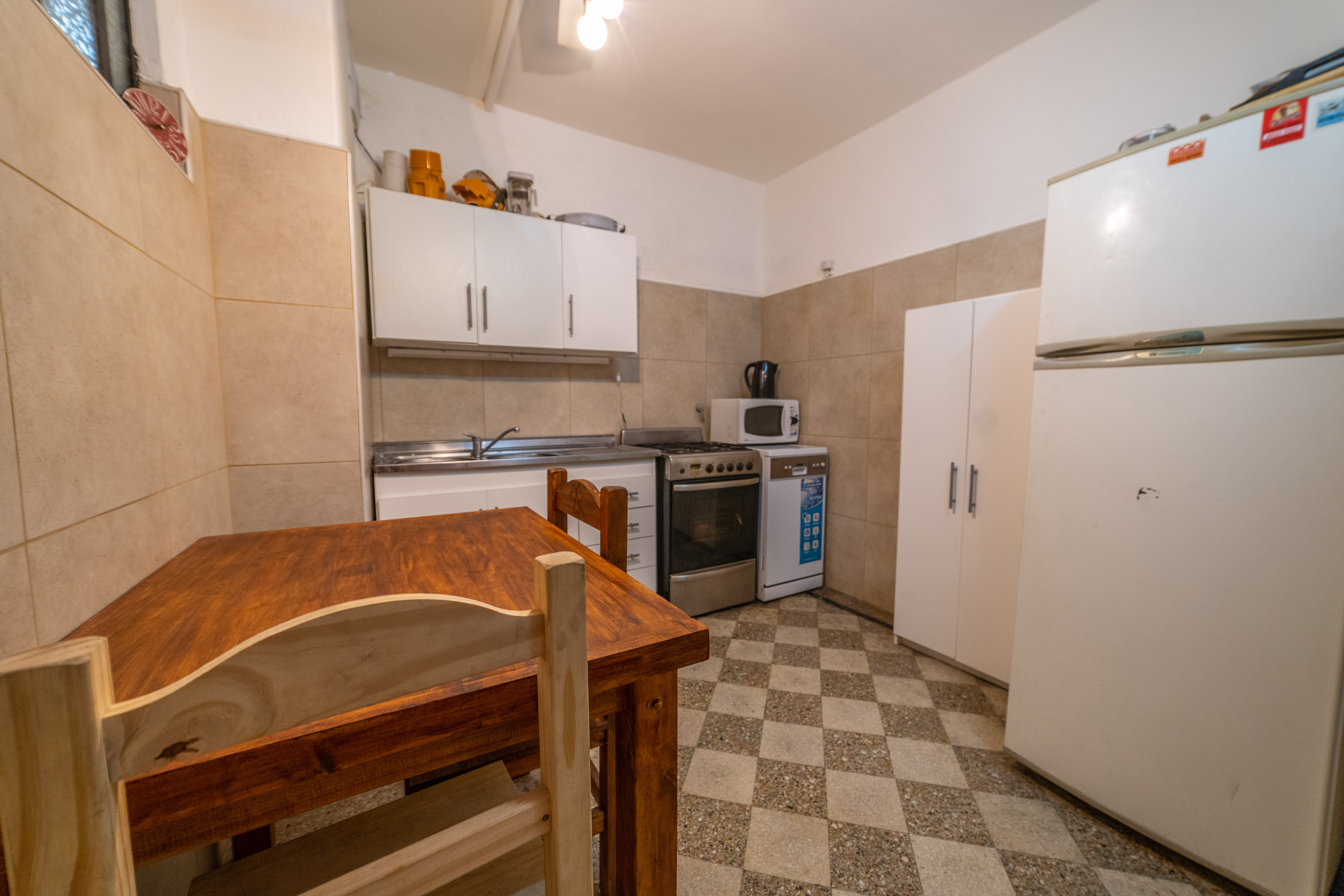 La cocina conserva los mosaicos originales
