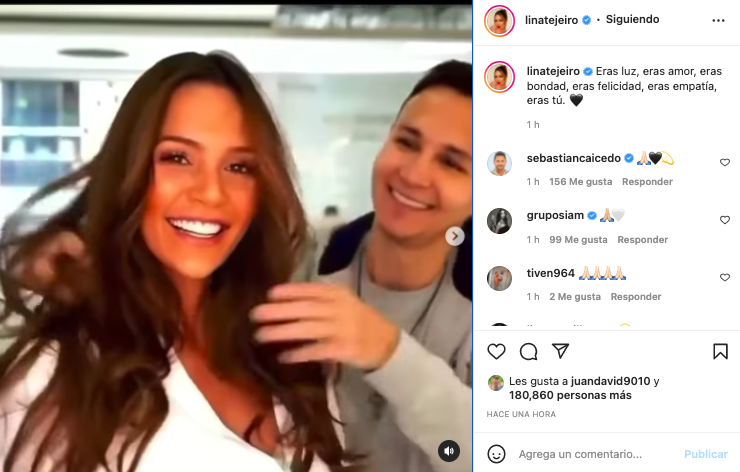 Tomada de Instagram @linatejeiro