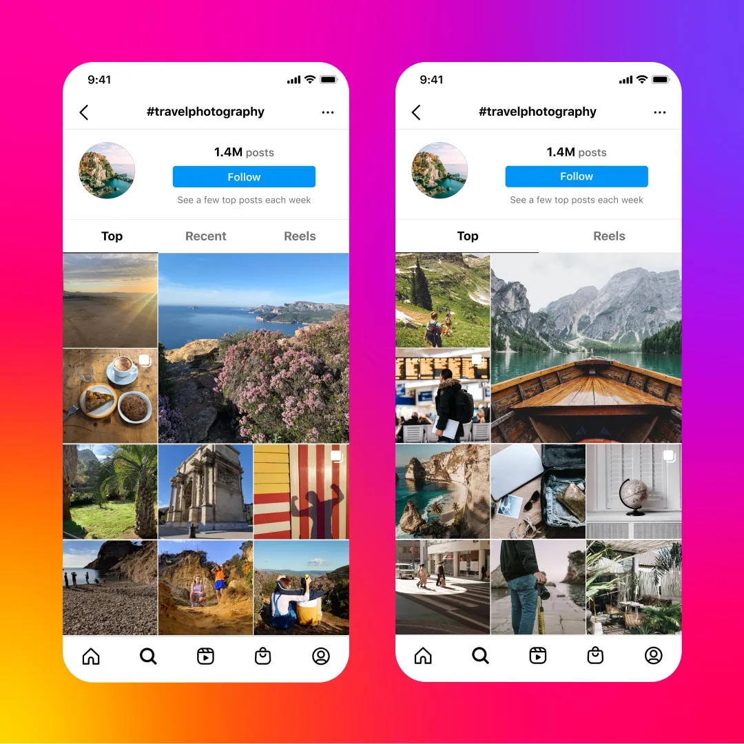 New way to see hashtags (Photo: Instagram)