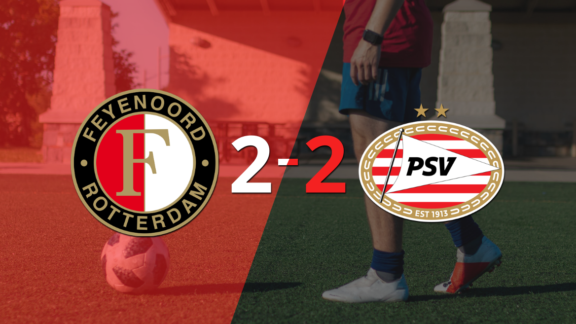 Doblete de Alireza Jahanbakhsh en el empate a 2 entre Feyenoord y PSV