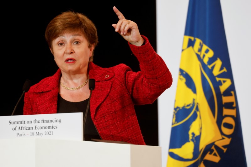 File gambar Direktur Pelaksana Dana Moneter Internasional Kristalina Georgieva Ludovic Marin/Pool via Reuters