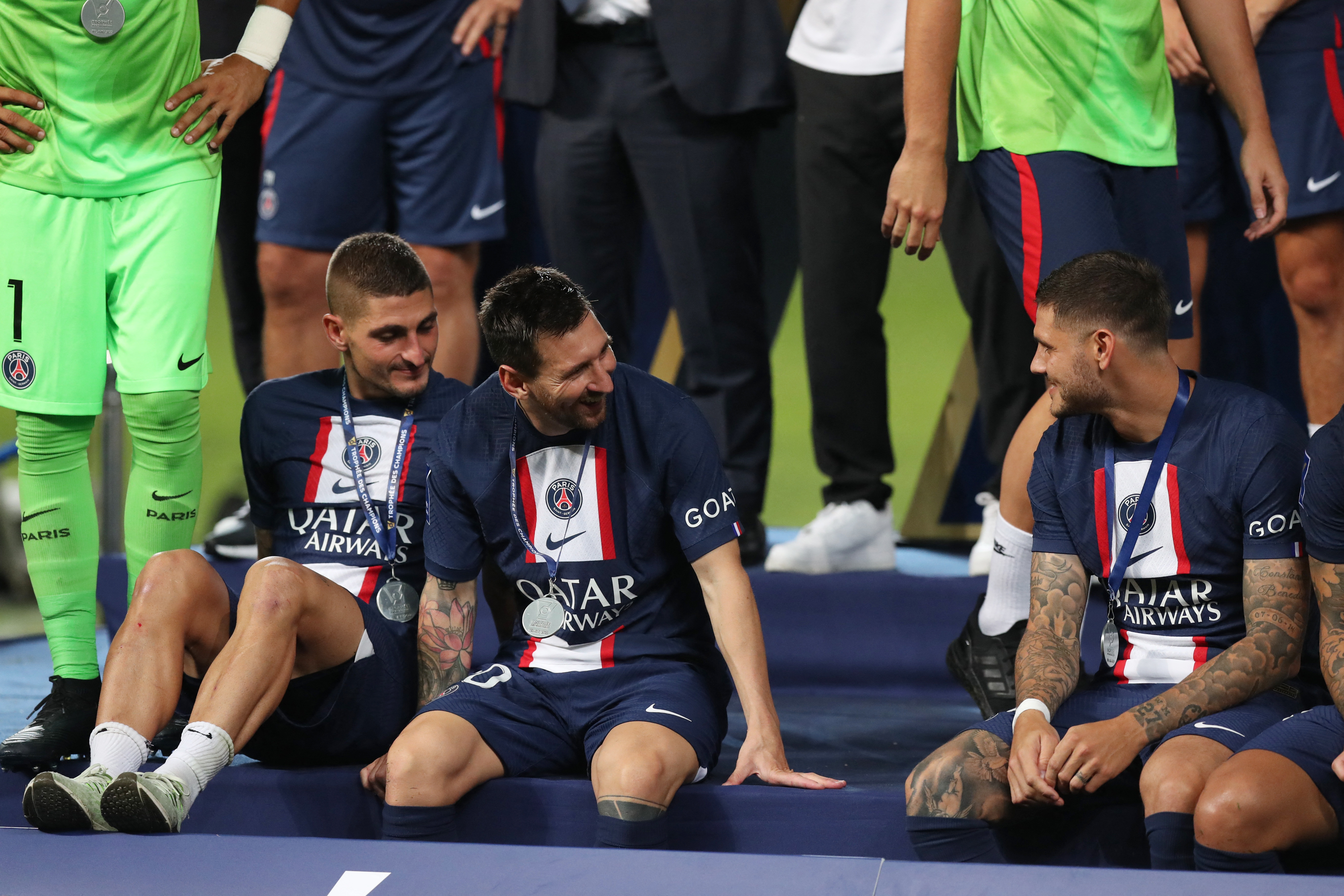 The last time: Icardi was on the bench against Nantes for the French Super Cup (Photo: Reuters)
