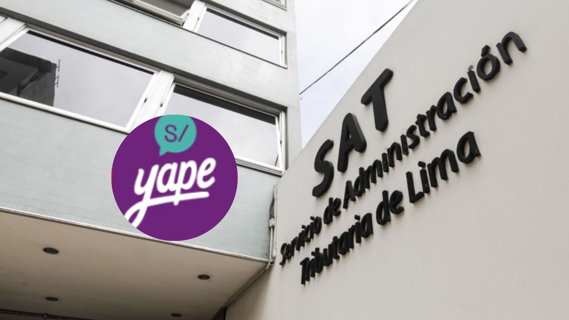 Sat permite pagos con Yape. (SAT composición)