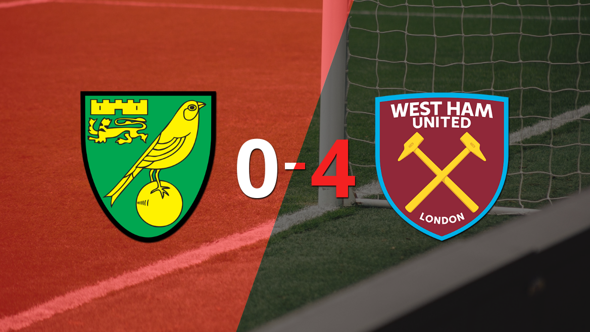 West Ham United goleó 4-0 a Norwich City con doblete de Saïd Benrahma