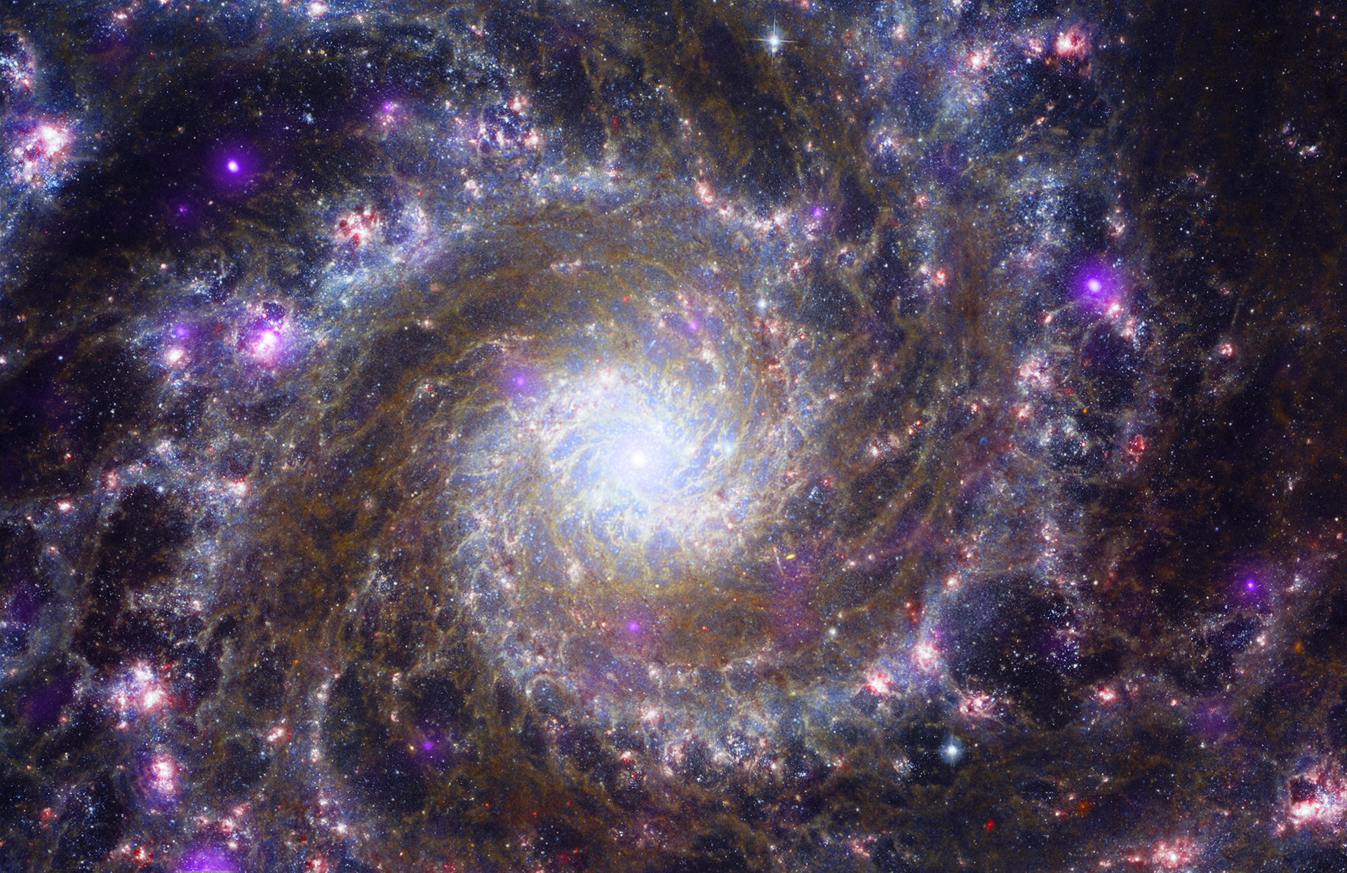 Messier 74 fue la segunda galaxia espiral observada en este caso (NASA)