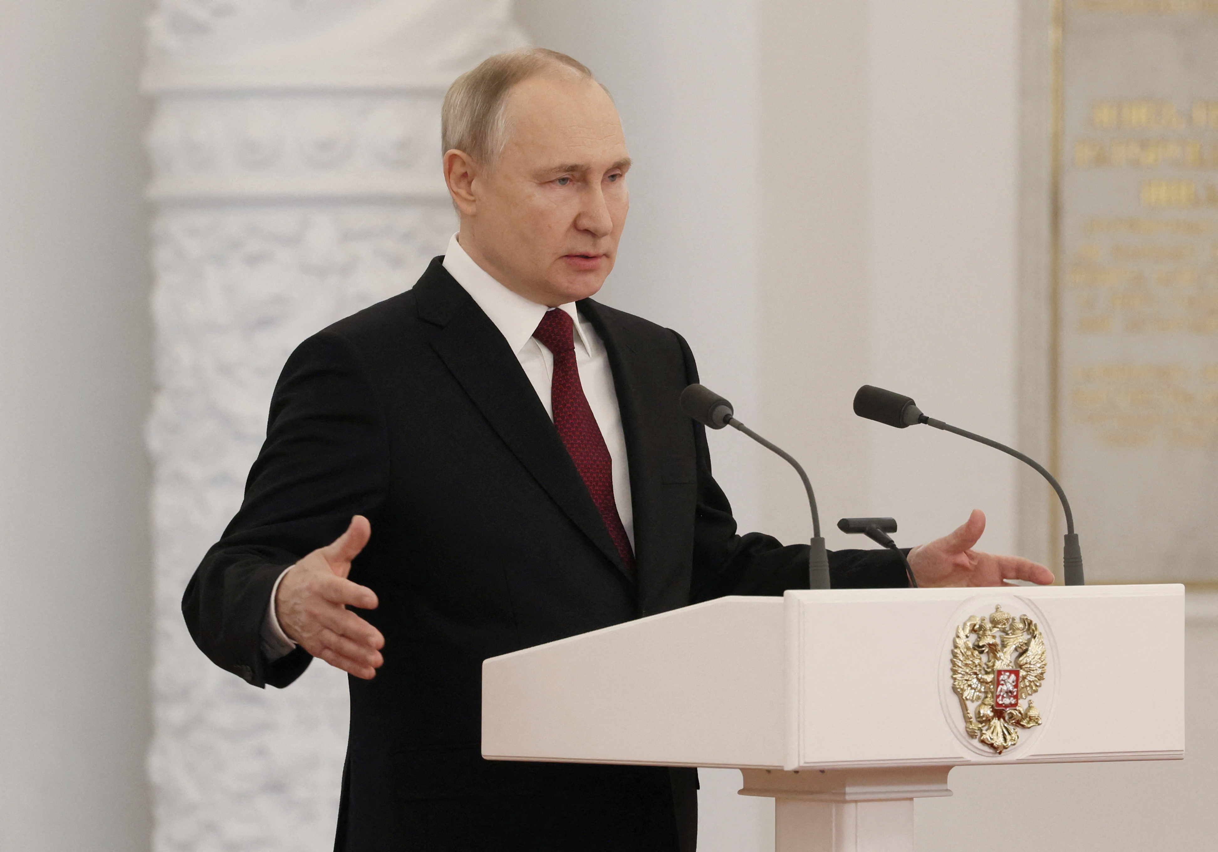 El presidente ruso, Vladimir Putin, en el Kremlin en Moscú (Sputnik/Mikhail Metzel/REUTERS)