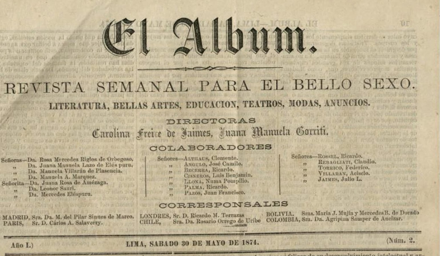 El Álbum, Revista Semanal para el Bello Sexo (Tomado de Blog de la revista de literatura 88 Grados)