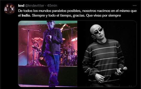 Los saludos al Indio Solari por su cumpleaños (Twitter)