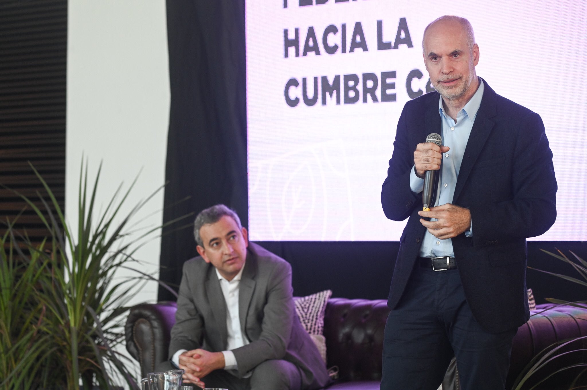 Horacio Rodríguez Larreta, jefe de gobierno de la Ciudad de Buenos Aires y Pablo Javkin, intendente de Rosario