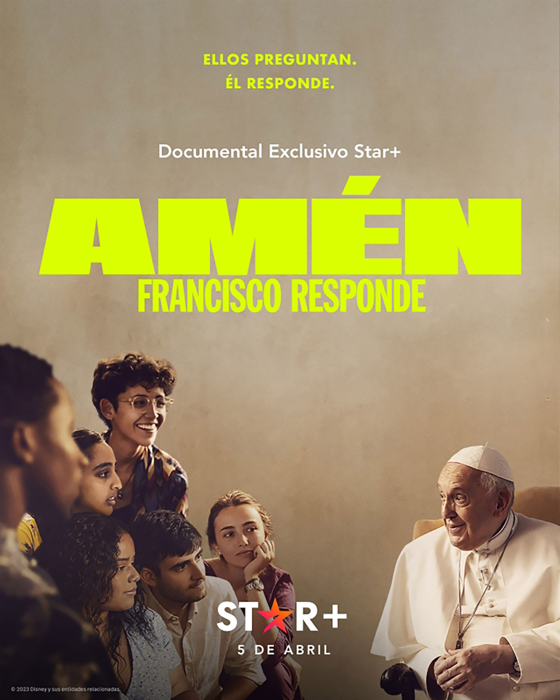 El afiche promocional del programa que tiene como protagonista al Papa