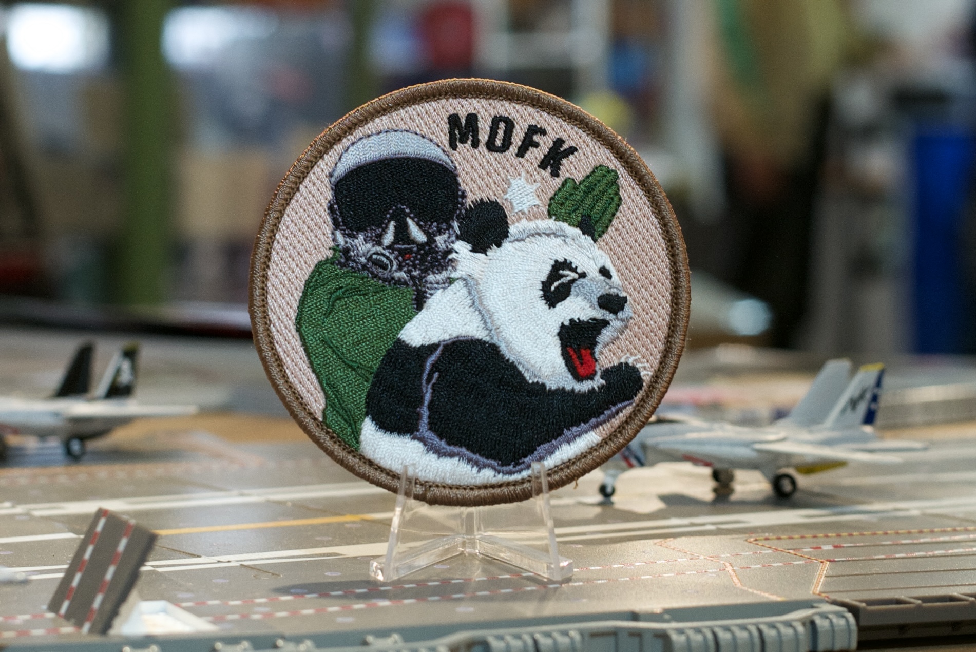 Meses atrás se había popularizado otro parche con un panda como protagonista (AFP)