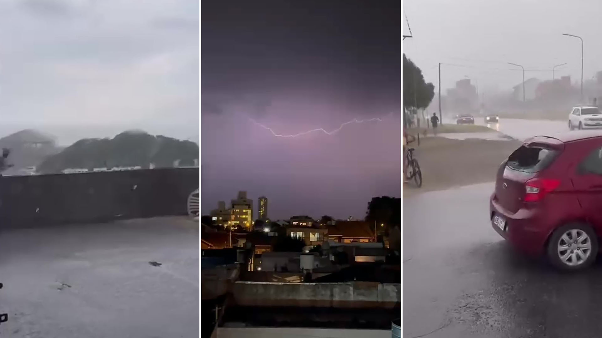 Cortes de luz y caída de granizo: una tormenta provocó caos y evacuaciones en Mar del Plata