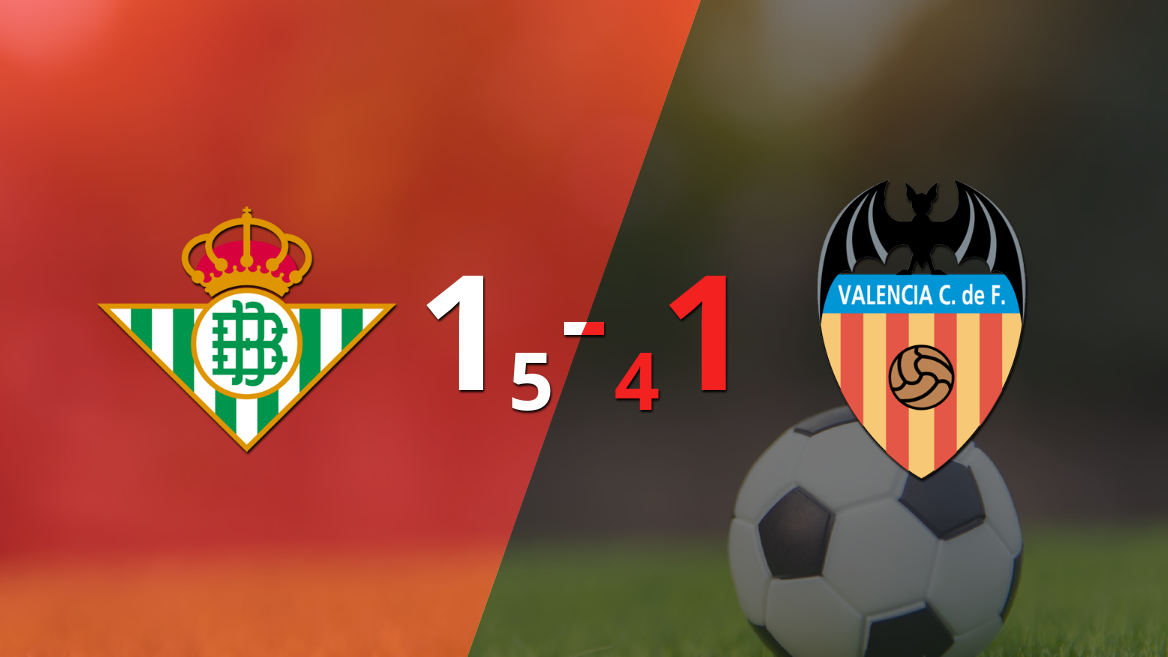 Betis derrota a Valencia en la definición por penales