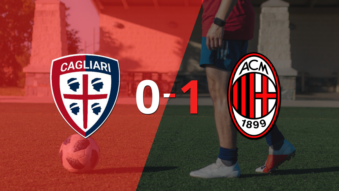 Por la mínima diferencia, Milan se quedó con la victoria ante Cagliari en el estadio Sardegna Arena