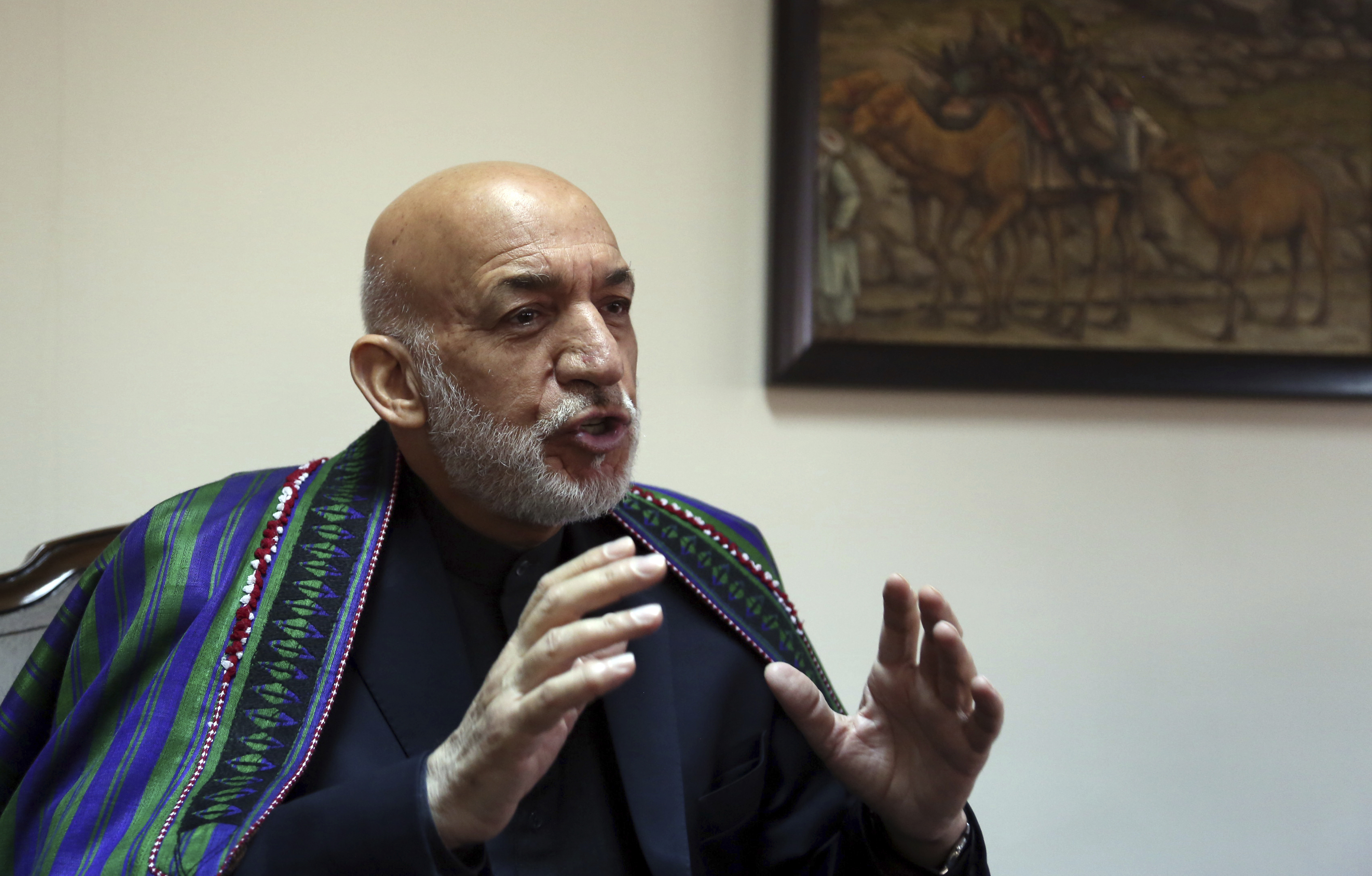 El ex presidente afgano Hamid Karzai. (AP Foto/Rahmat Gul)