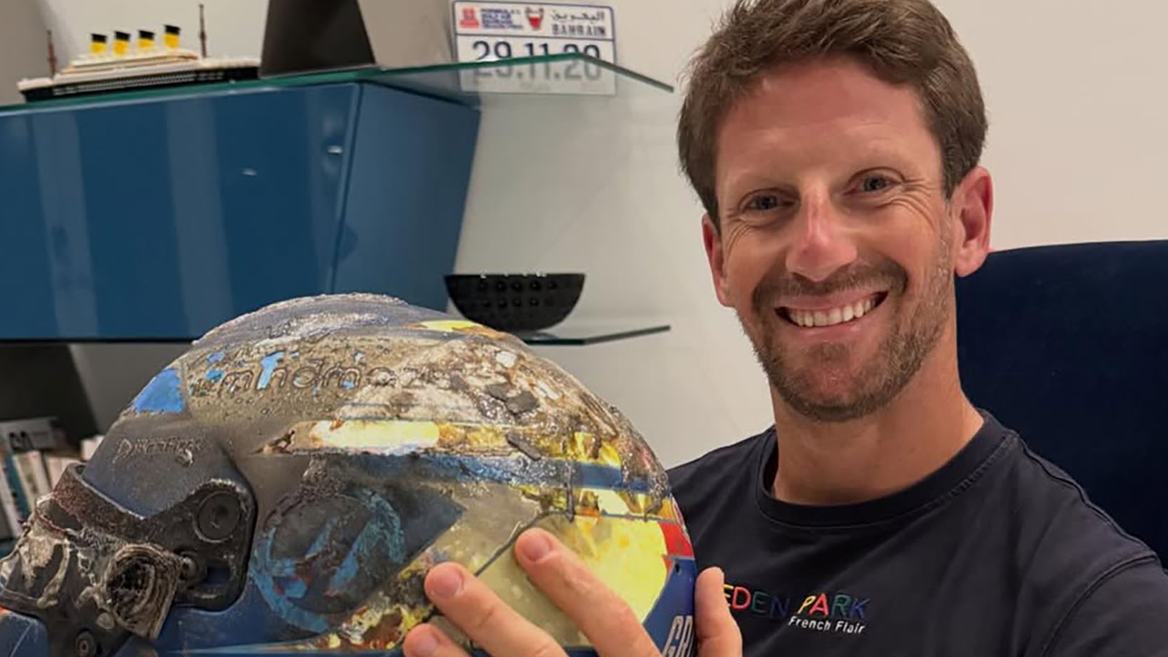 “No sabía si estaba listo para verlo”: Grosjean se reencontró con el casco que le salvó la vida en un brutal accidente en la F1