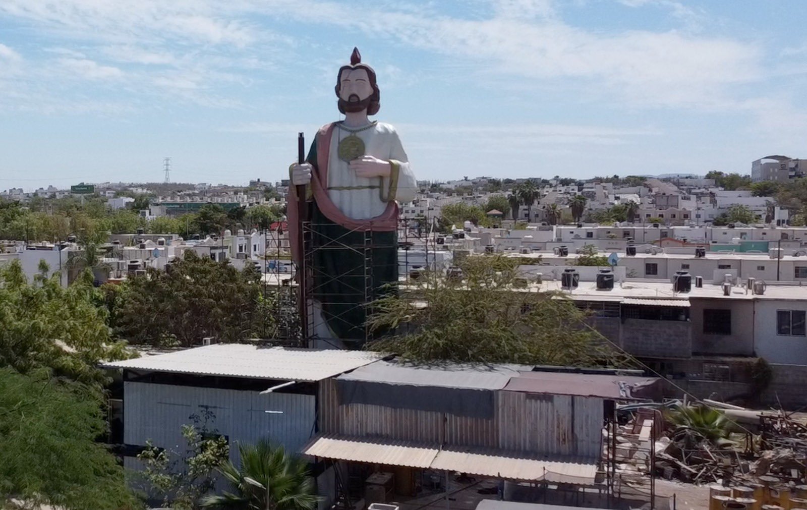 Estatua gigante de San Judas Tadeo será colocada en Badiraguato, Sinaloa (Twitter/@perezdiazmx)