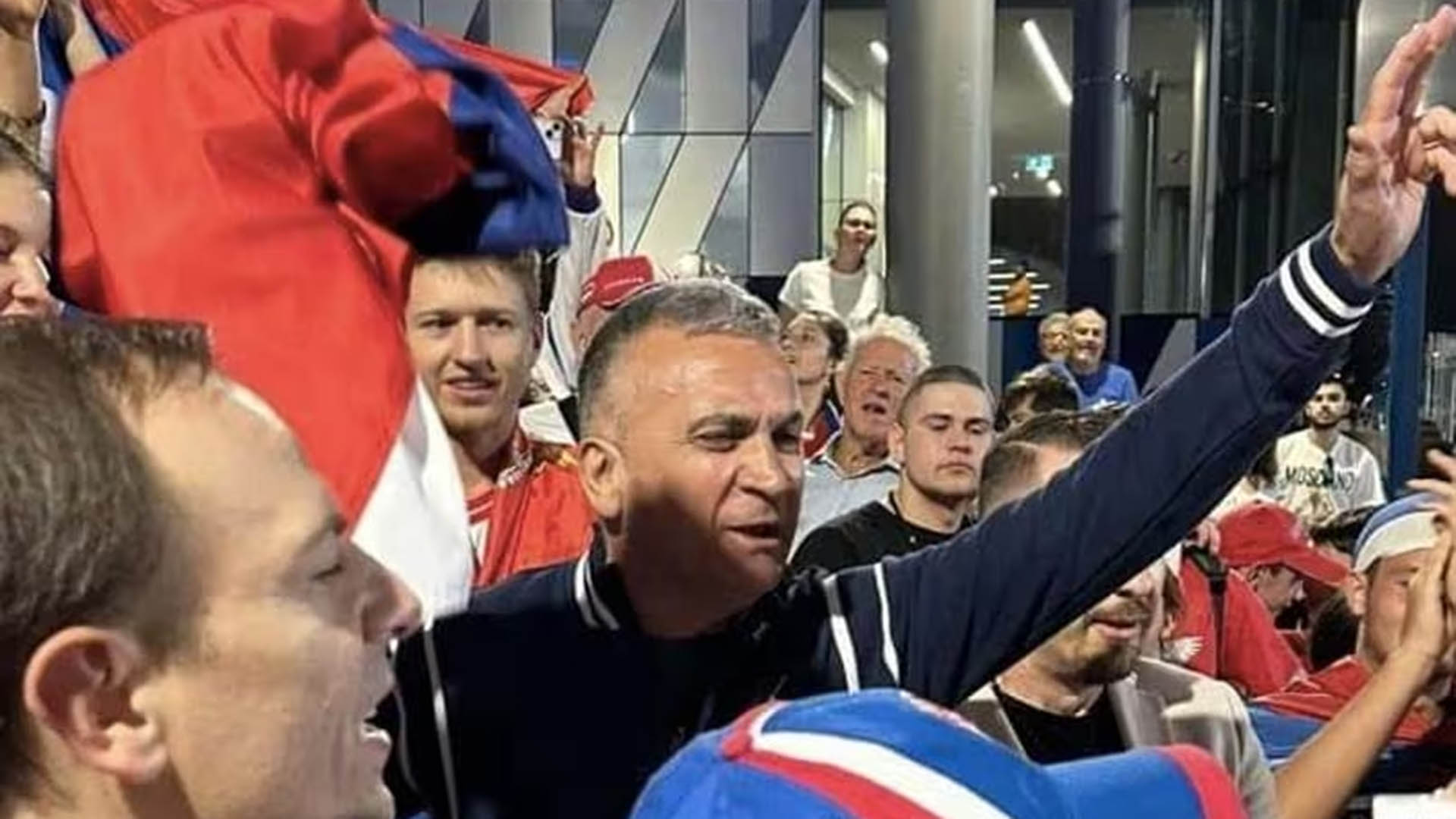 Srdjan Djokovic, Novak's father, showed up with pro-Russian fans after his son's match