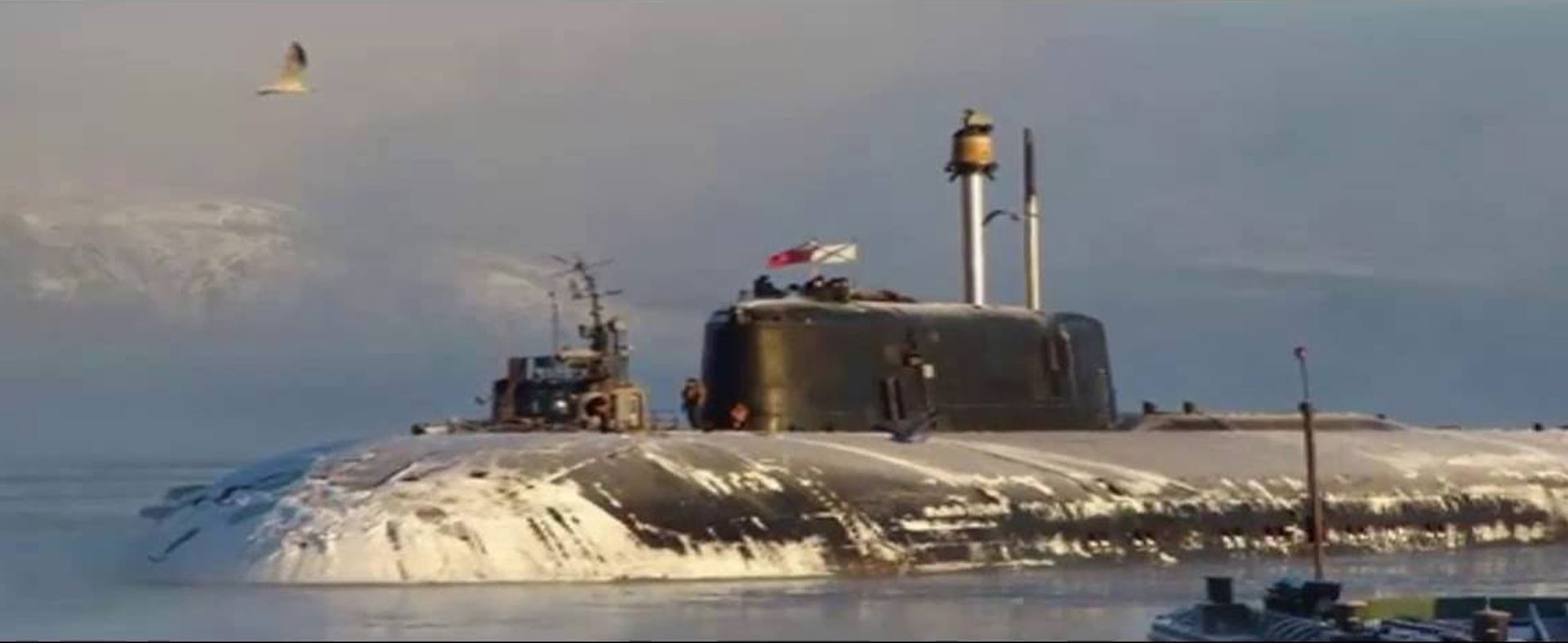 El imponente submarino Kursk. Tenía 155 metros de largo y dos cascos
