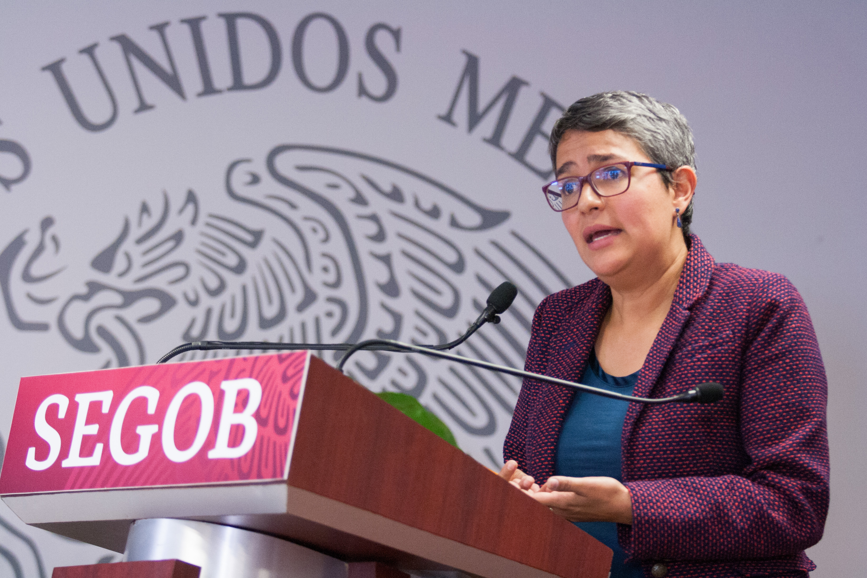 Karla Quintana Osuna, titular de la CNB, cuestionó el actuar de la FGE (Foto: GALO CAÑAS /CUARTOSCURO.COM)
