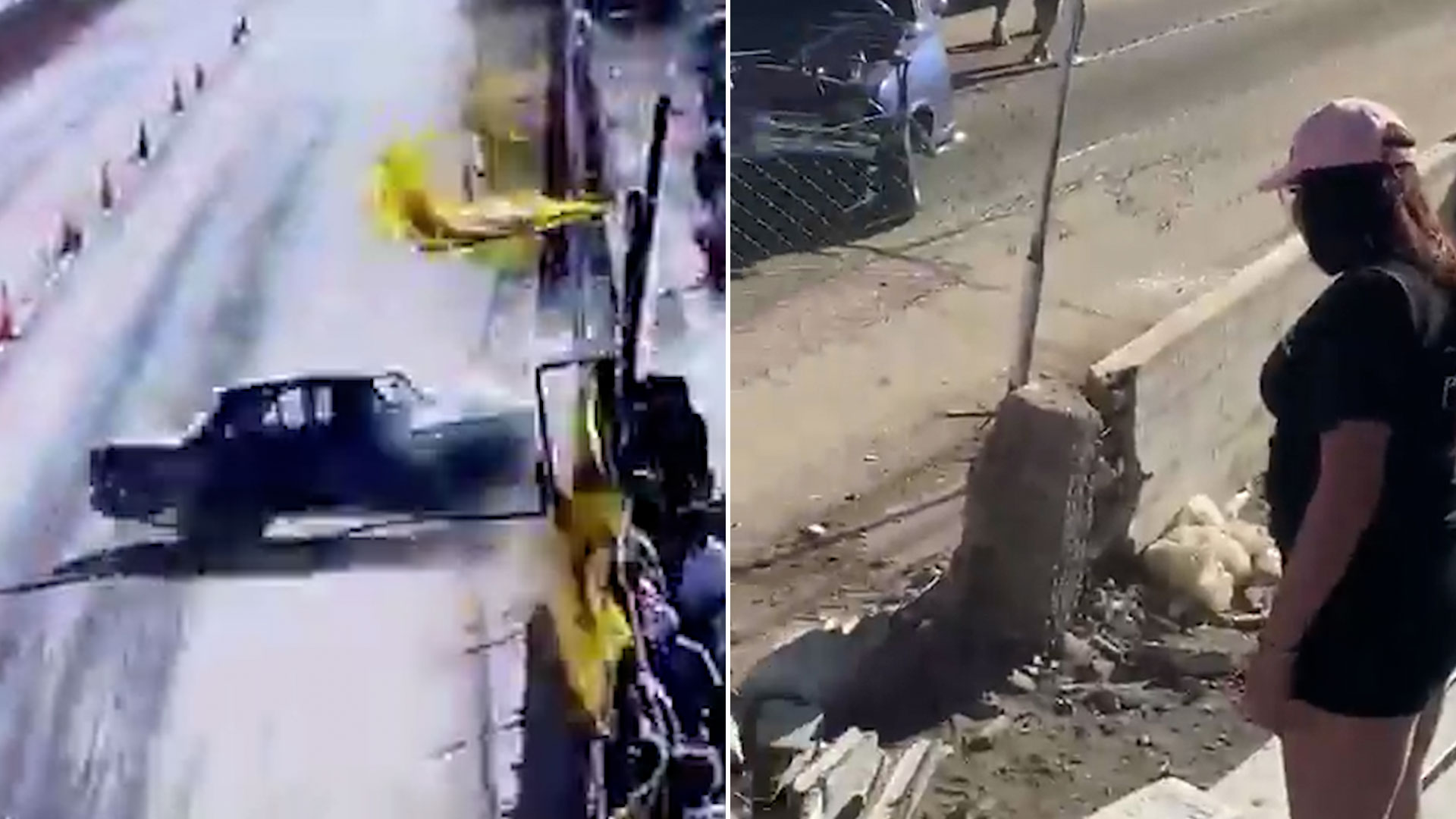 Video: perdi&oacute; el control del auto cuando corr&iacute;a una picada, choc&oacute; contra una tribuna y mat&oacute; a una joven de 18 a&ntilde;os