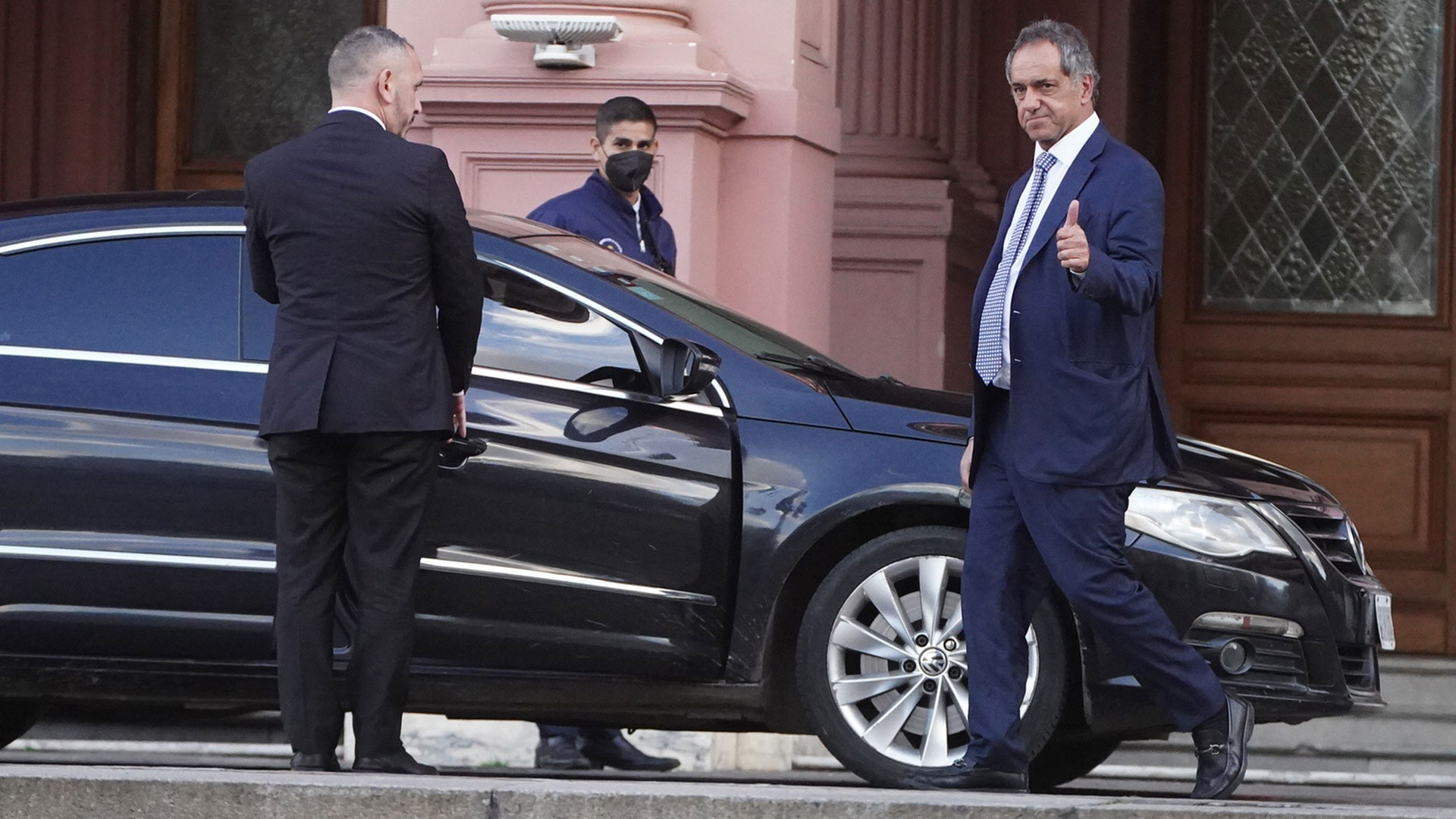 Daniel Scioli también pasó por Casa Rosada para reunirse con Alberto Fernández (Franco Fafasuli)