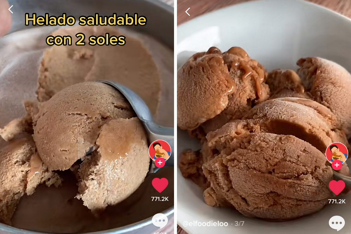 Viral en TikTok: aprende a preparar helado de chocolate saludable con 2  soles - Infobae