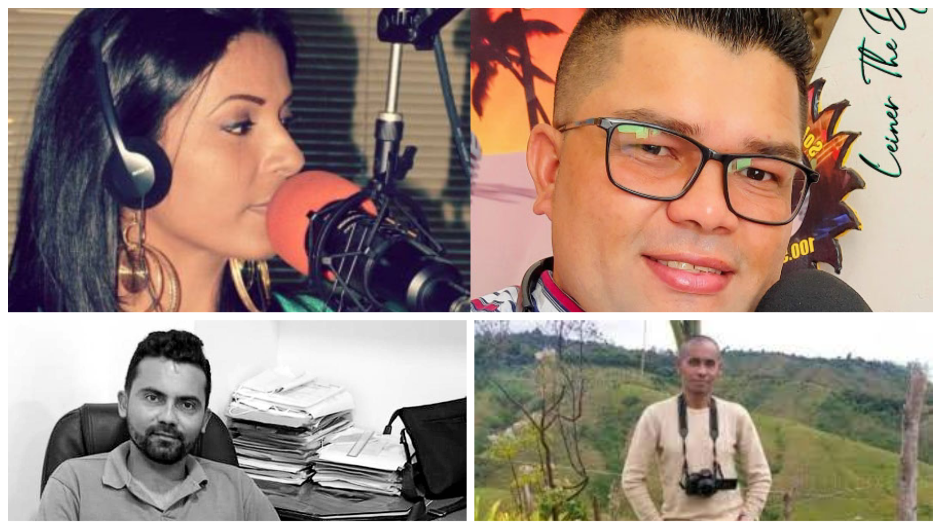 Dilia Contreras Cantillo, Leiner Montero Ortega, Rafael Emiro Moreno y Wilder Alfredo Córdoba, los periodistas asesinados en Colombia durante el 2022