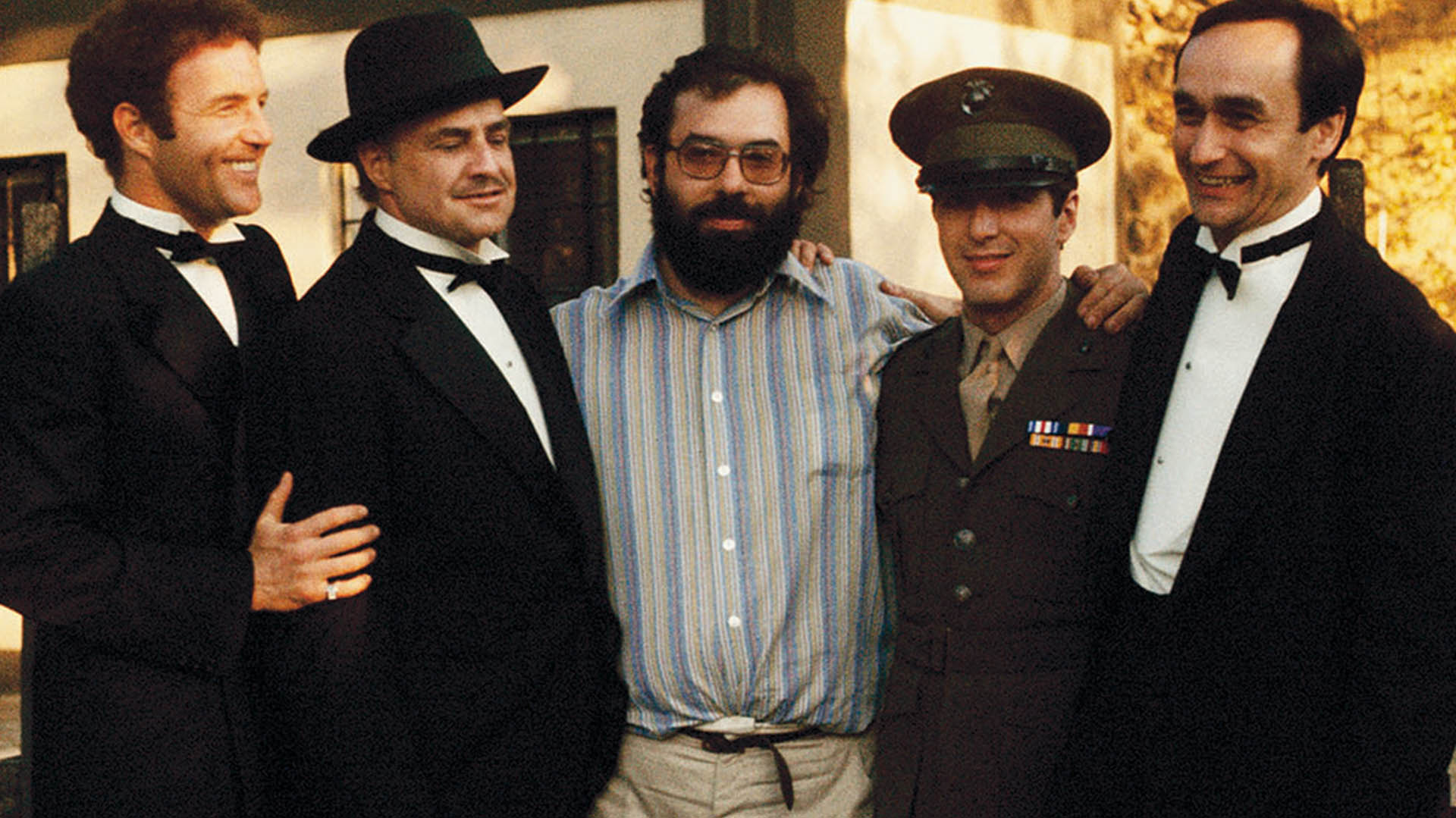 Francis For Coppola (centre), director of "The Godfather"along with part of the cast (Photo: File) 