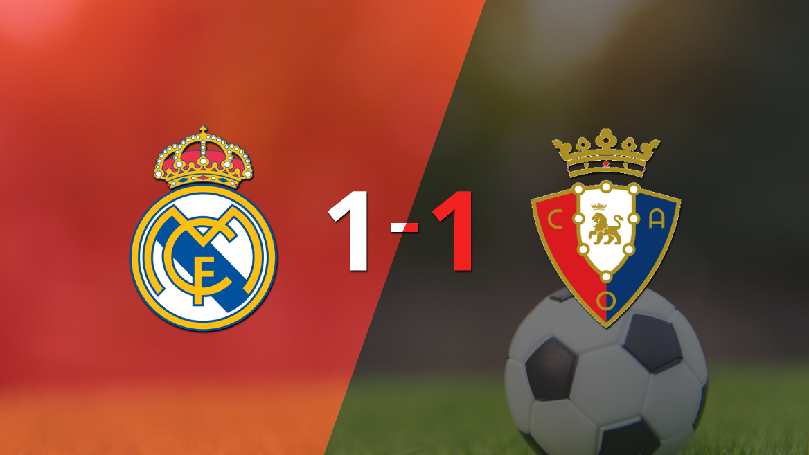 Osasuna empató 1-1 en su visita a Real Madrid