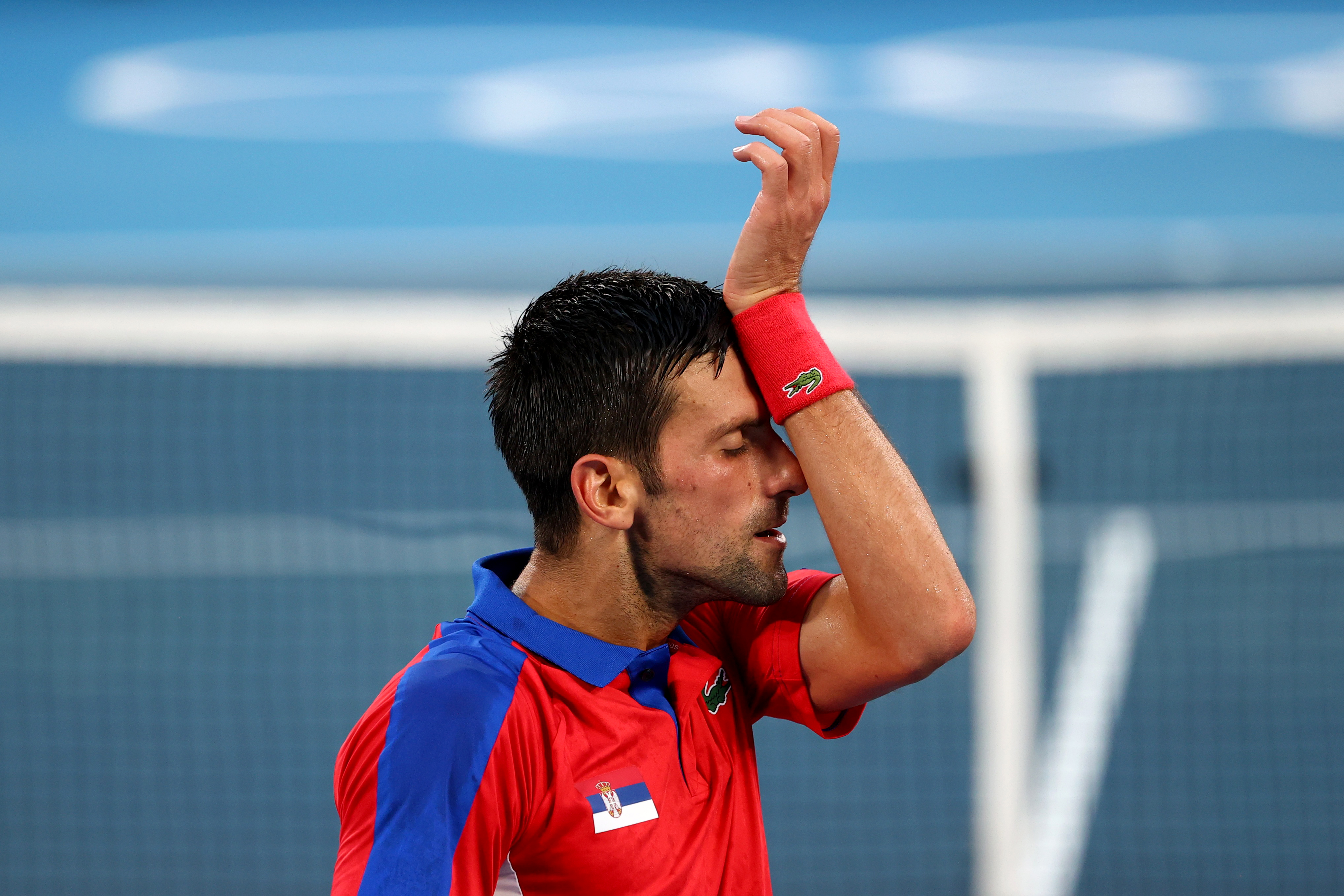 Novak Djokovic perdió en semifinales con Alexander Zverev en los Juegos Olímpicos de Tokio y dijo adiós al Golden Slam (Foto: REUTERS)
