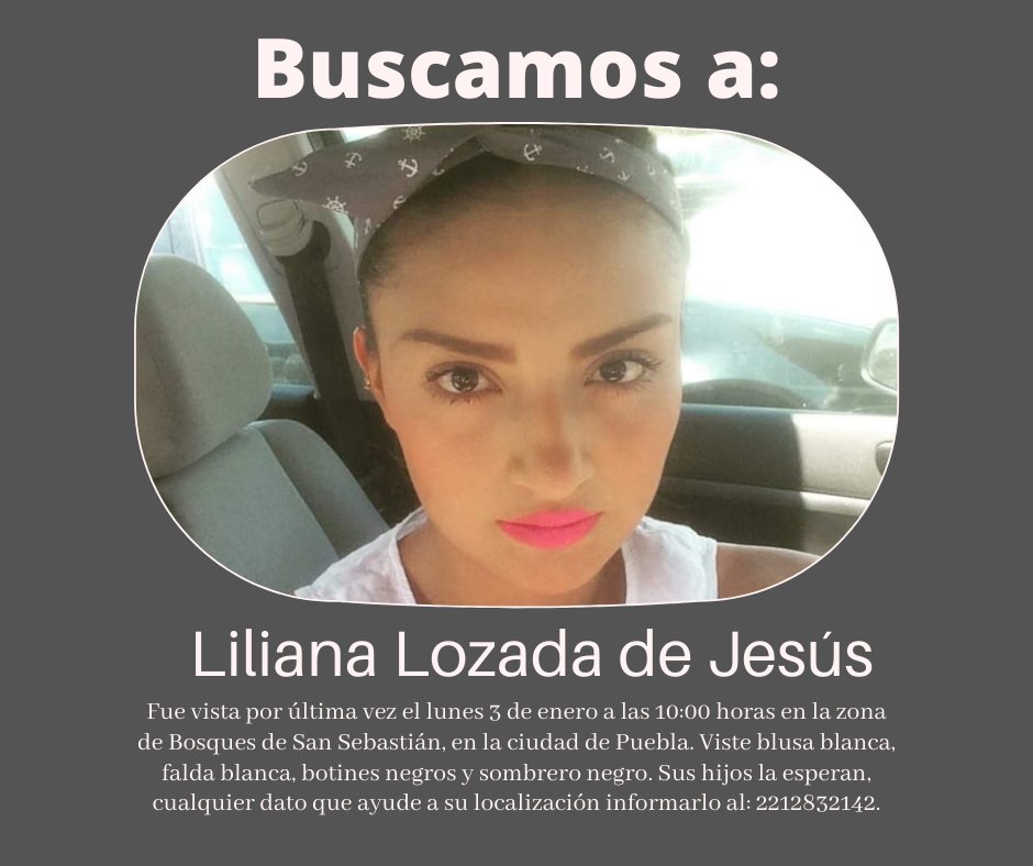 La joven fue vista por última vez el 3 de enero en la zona de Bosques de San Sebastián en la ciudad de Puebla. (Imagen: Twitter/ @samantras)