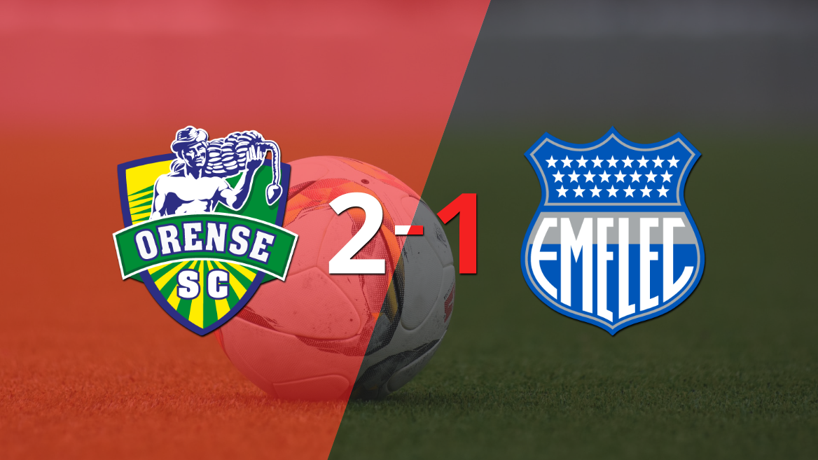 Orense logró una victoria de local por 2 a 1 frente a Emelec