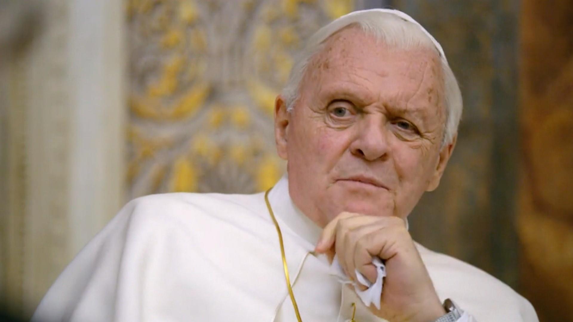 Hopkins dio vida a Benedicto XVI en la película de Fernando Meirelles. (Netflix)