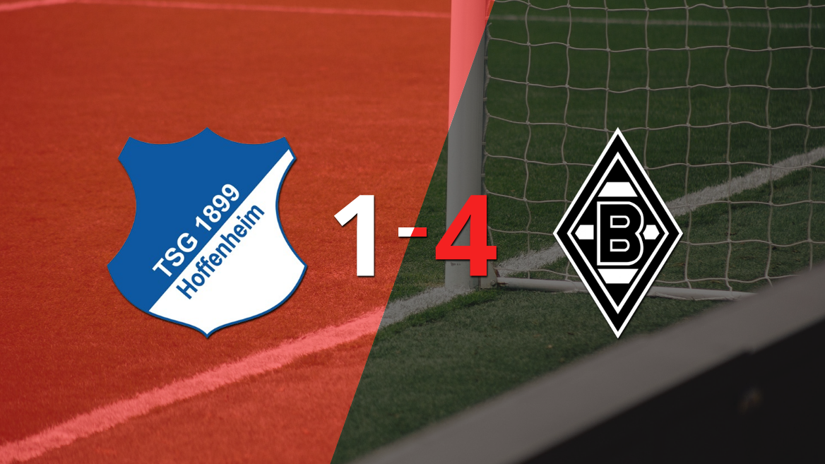 B. Mönchengladbach goleó 4-1 a Hoffenheim con doblete de Jonas Hofmann