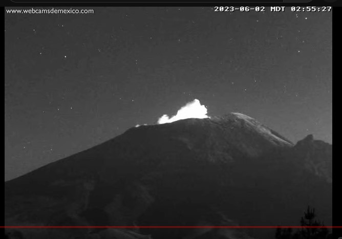 Volcán Popocatépetl: captan bólido cerca del cráter de “Don Goyo”