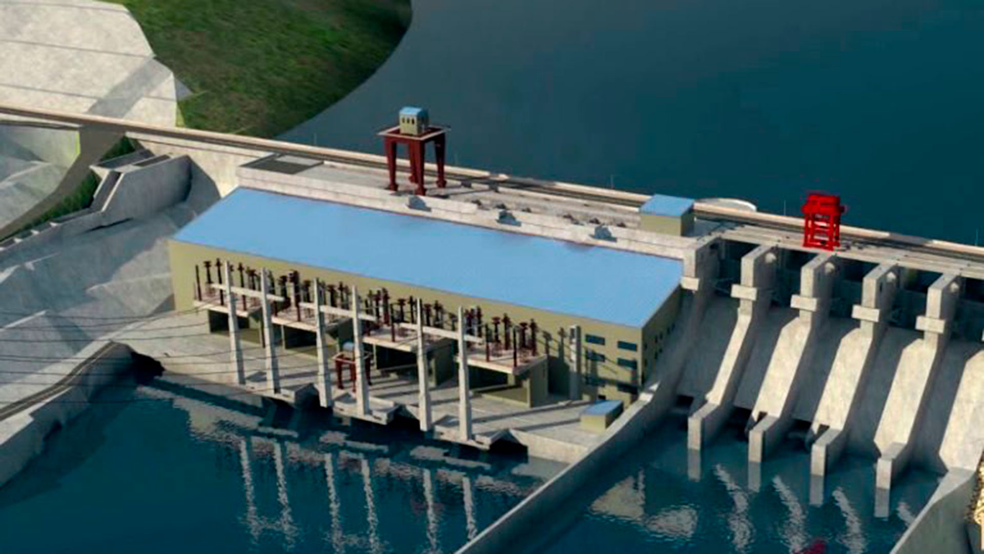 Primeros diseños de construcción del complejo de la represa. Foto: cortesía del Ministerio de Energía y Minería.