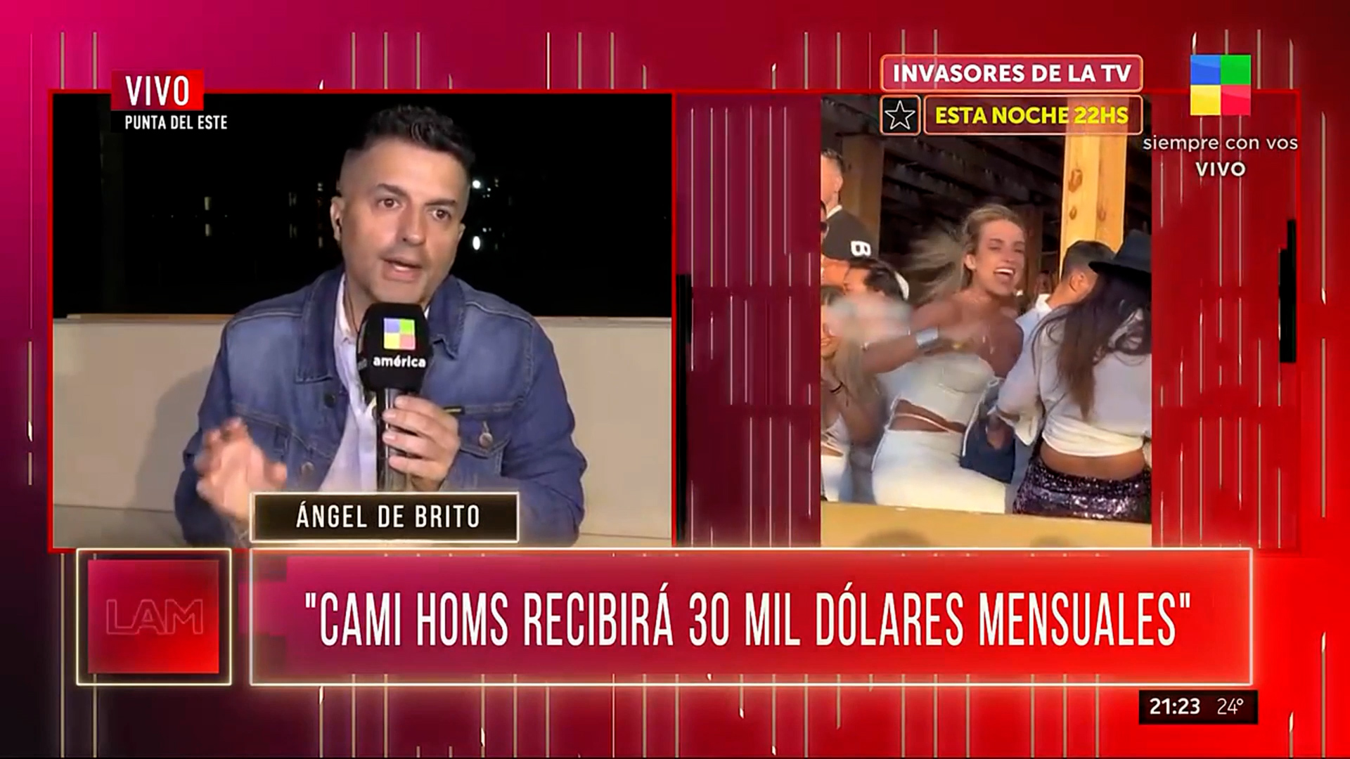 Ángel De Brito reveló el acuerdo millonario entre Rodrigo De Paul y Camila Homs (Foto: Captura América)