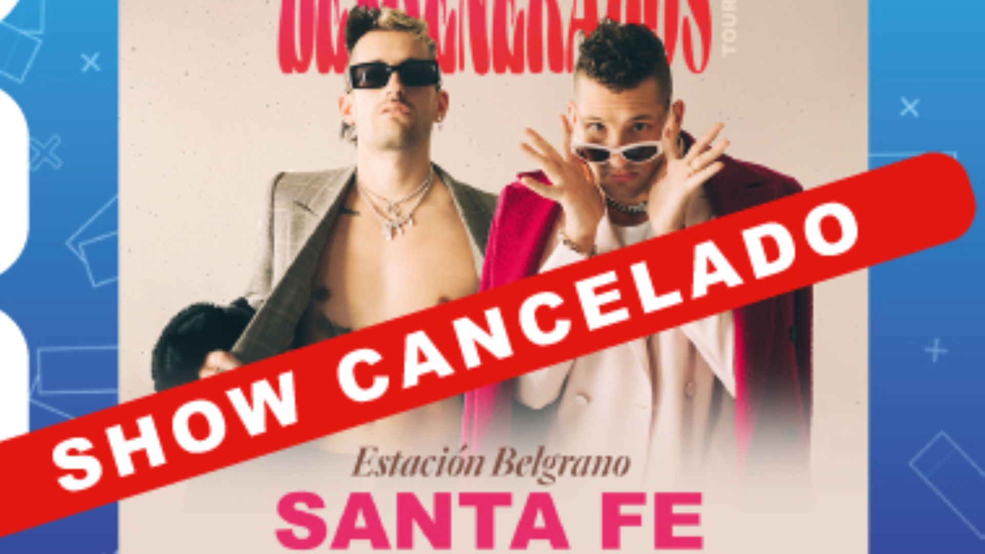 El sitio Platea Vip confirmó la cancelación del show de Mau y Ricky en Santa Fe