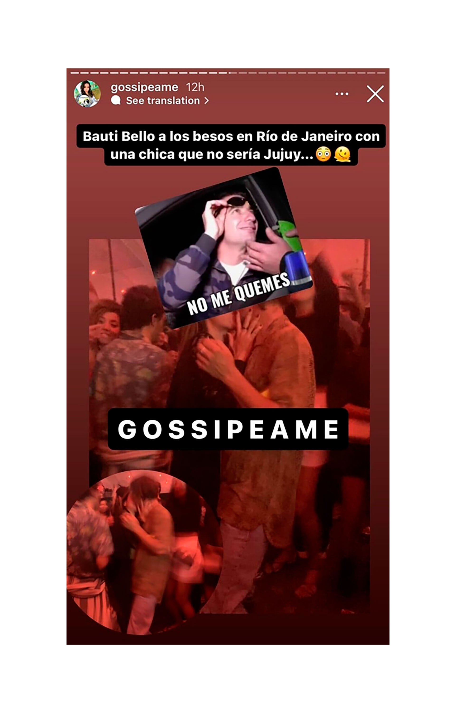 La foto de Bautista Bello a los besos con otra mujer (@gossipeame)