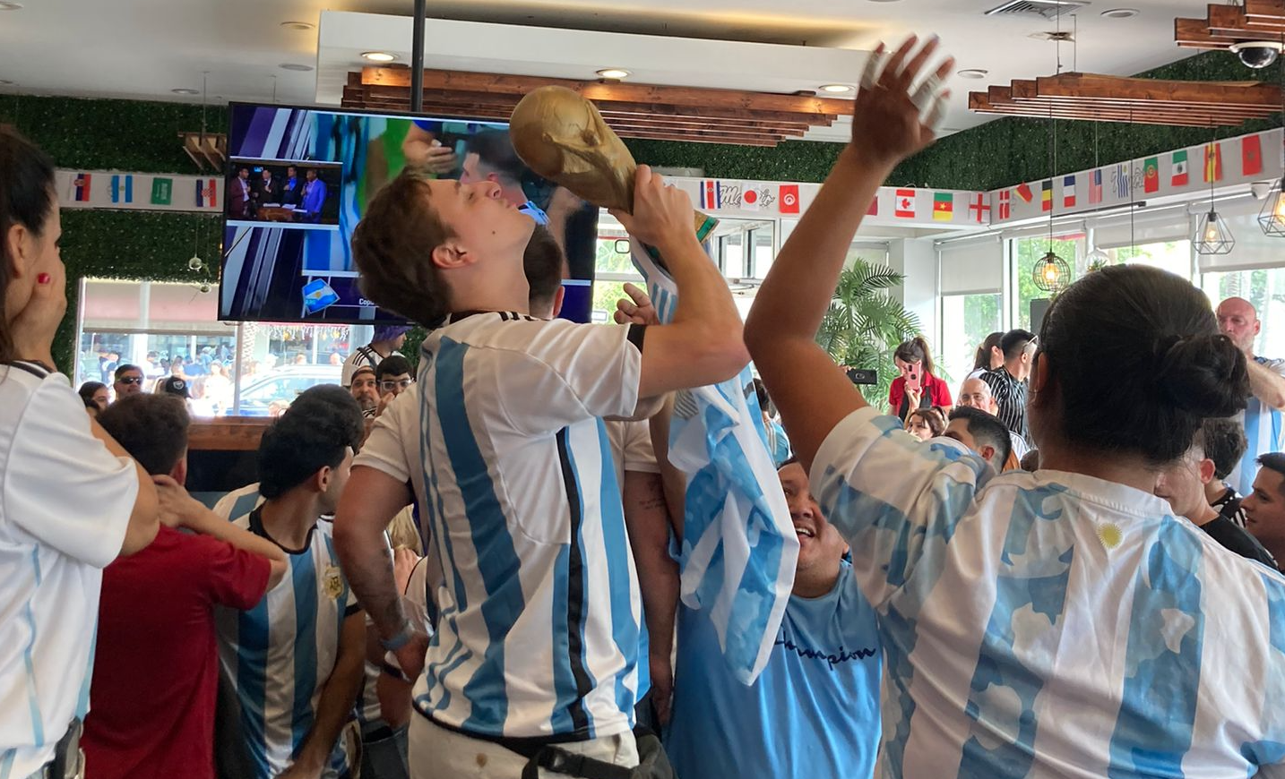 Argentina Campeón Mundial Festejos en Miami Beach