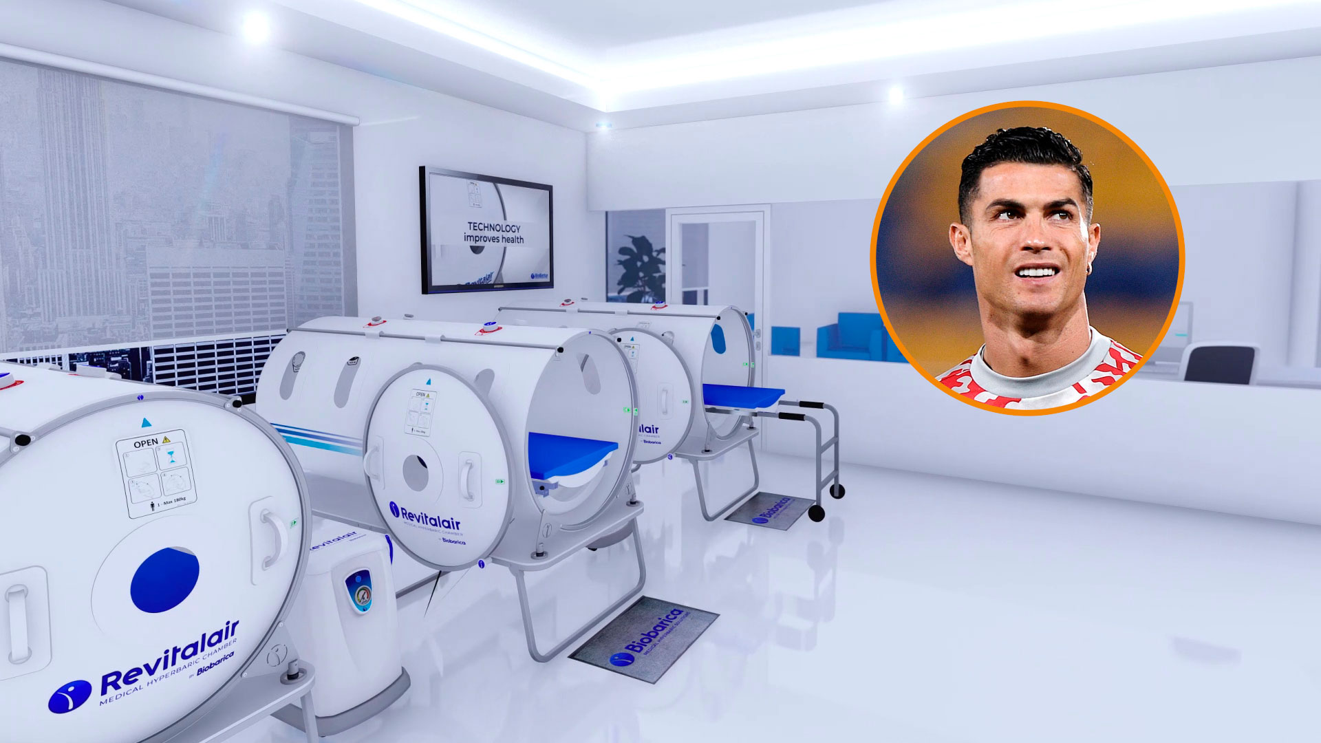 Cristiano Ronaldo compró una cámara de oxígeno hiperbárica